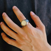 Barbara Mother of Pearl Men's Silver 925 Ring