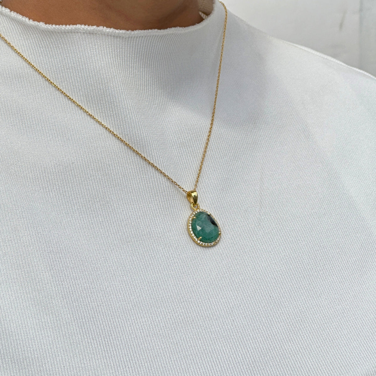 Tanisha Emerald 18K Gold Plated Silver 925 Pendant