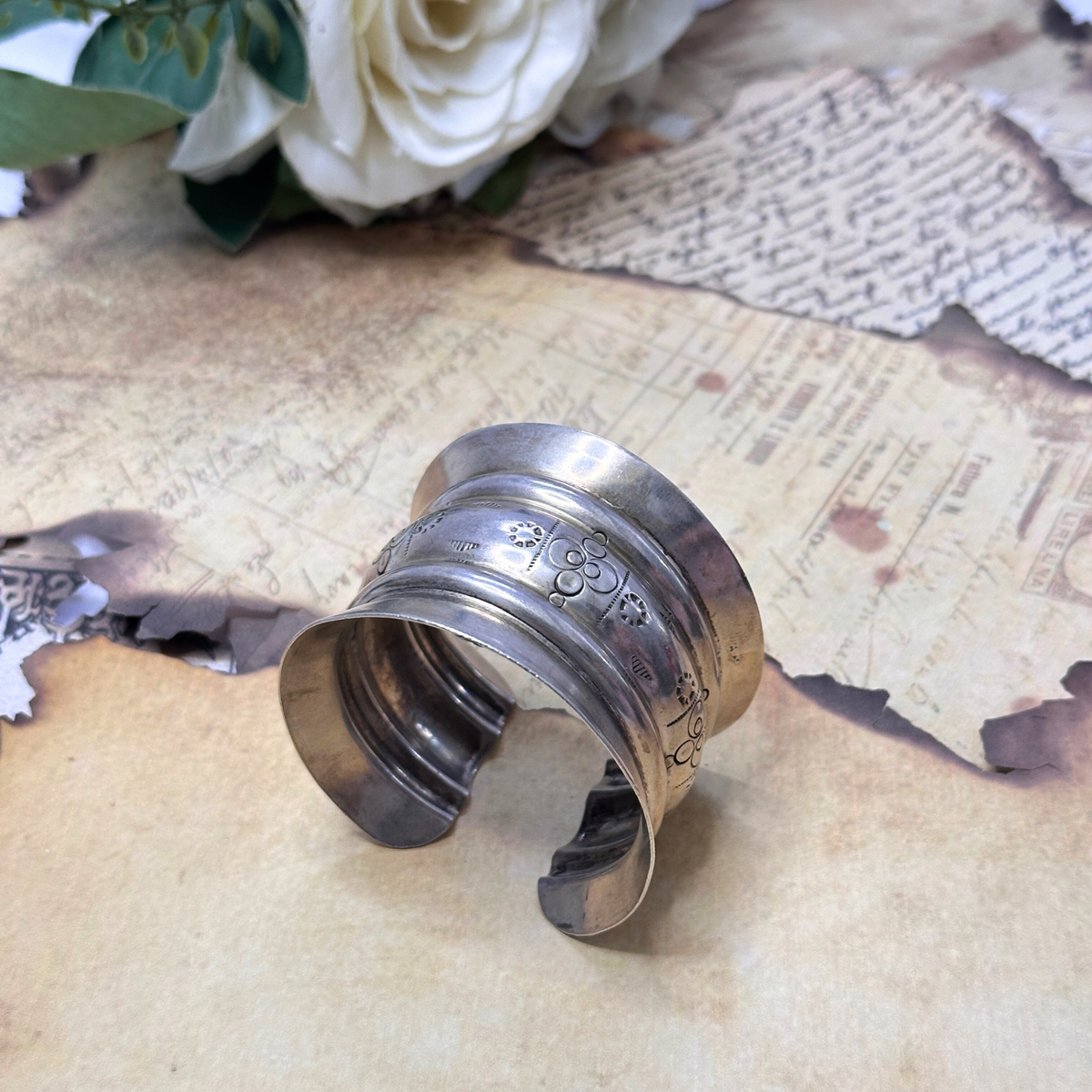 Aarav Traditional Silver 925 Cuff Bangle