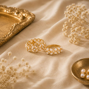 Anaya 18K Gold Plated Silver 925 Pearls Ring