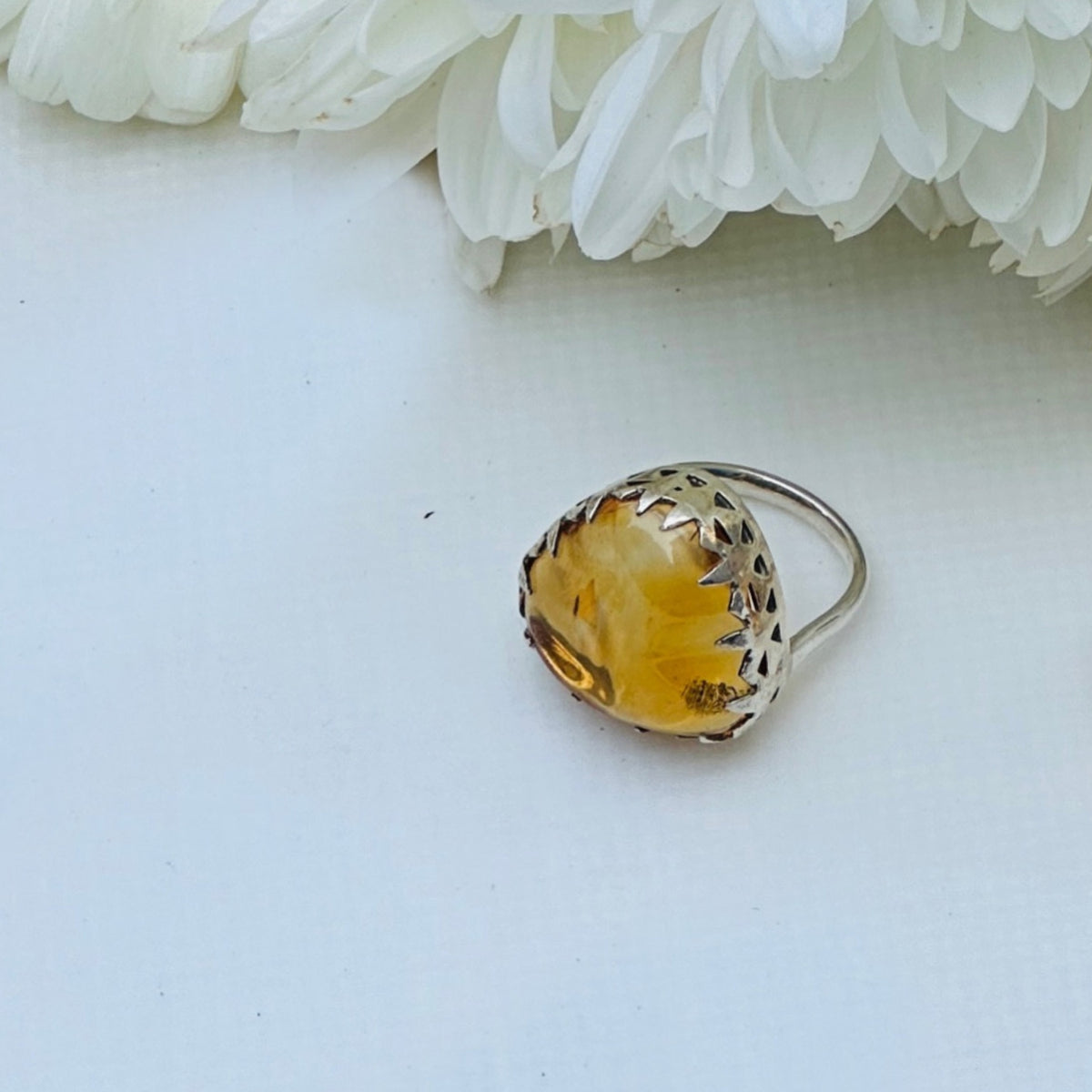 Honey Citrine Silver 925 Ring