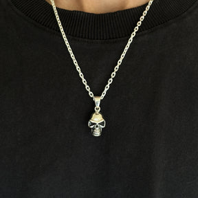 Skull face Silver 925 Men's Pendant