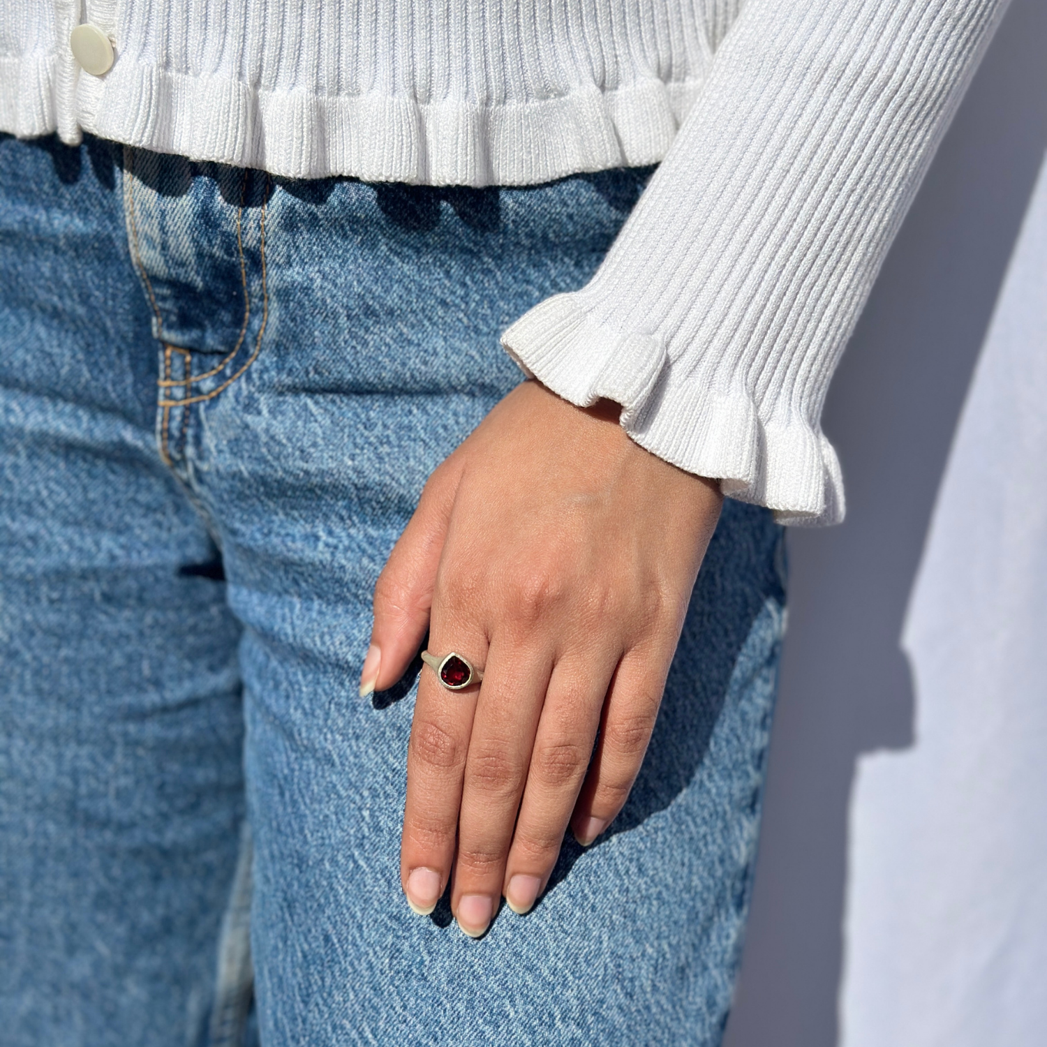Zin Garnet Silver 925 Ring