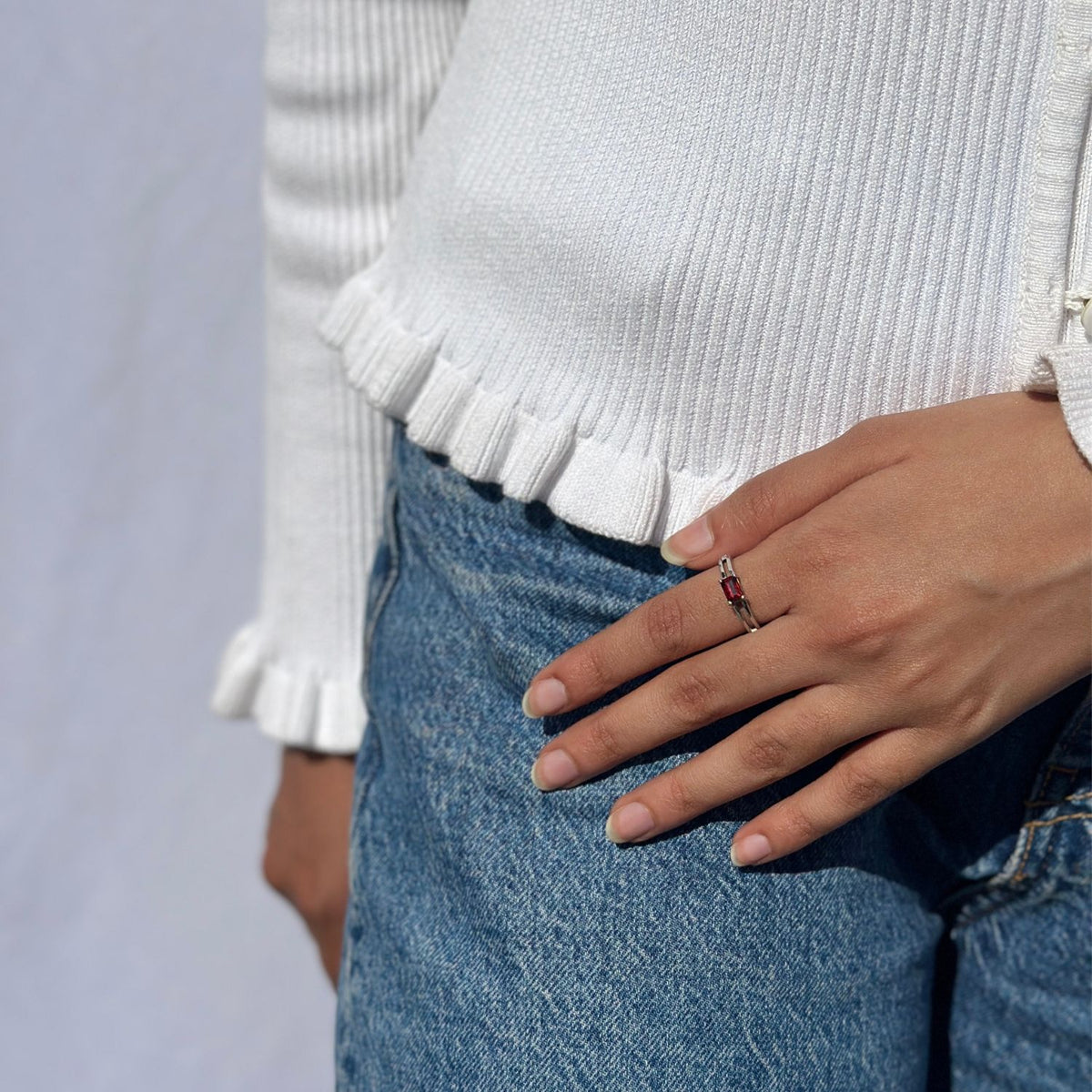 Duru Garnet Silver 925 Ring