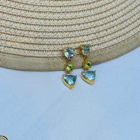 Pina Blue Topaz Silver 925 Earrings