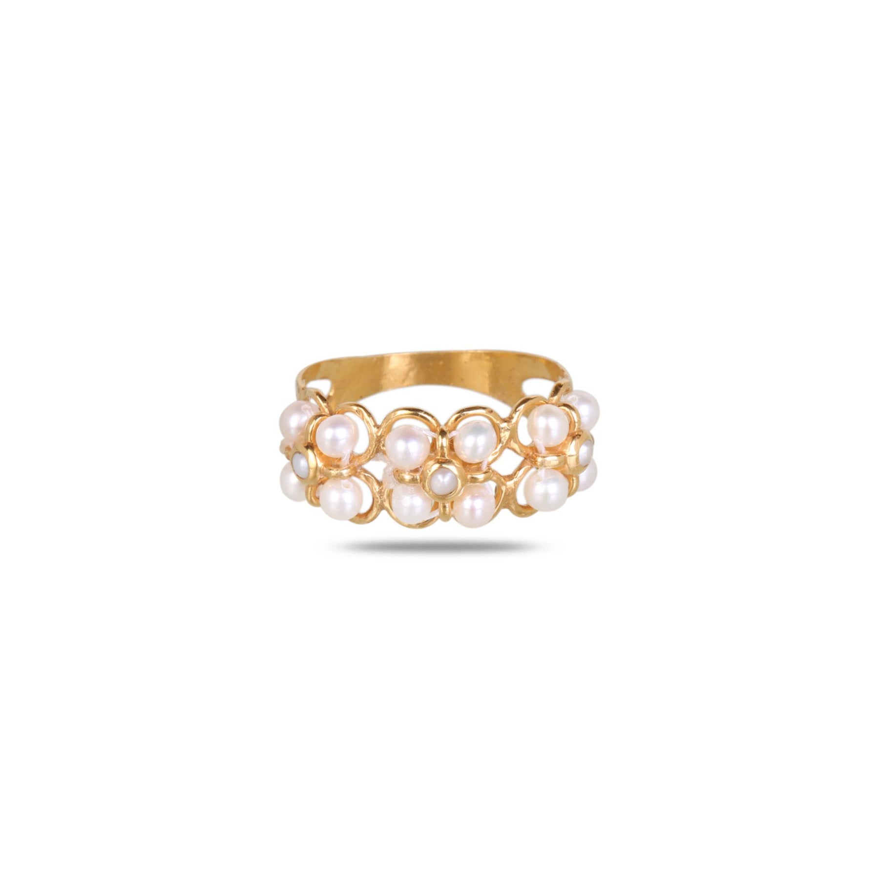 Anaya 18K Gold Plated Silver 925 Pearls Ring