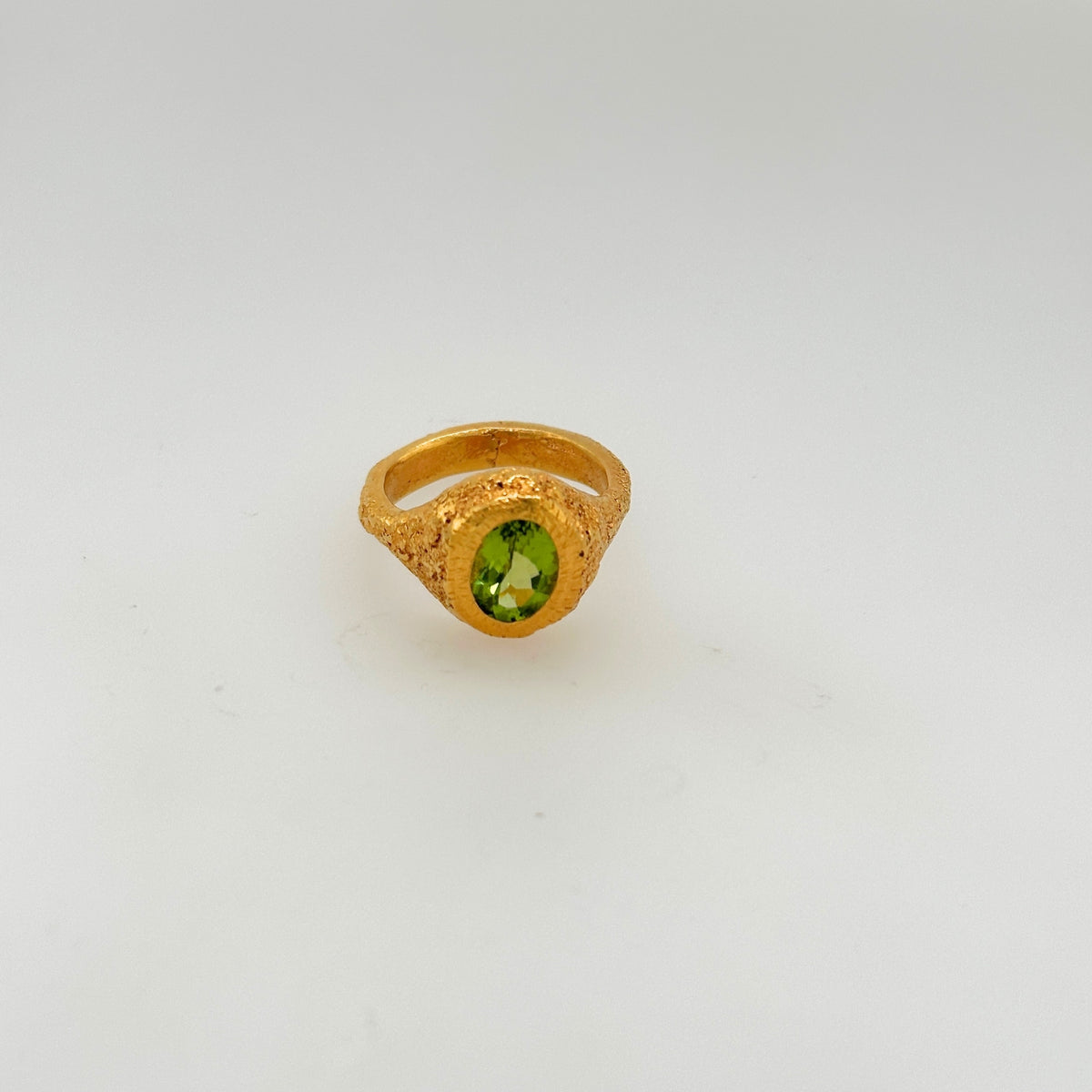 Figment Peridot Gold Plated Silver 925 Ring