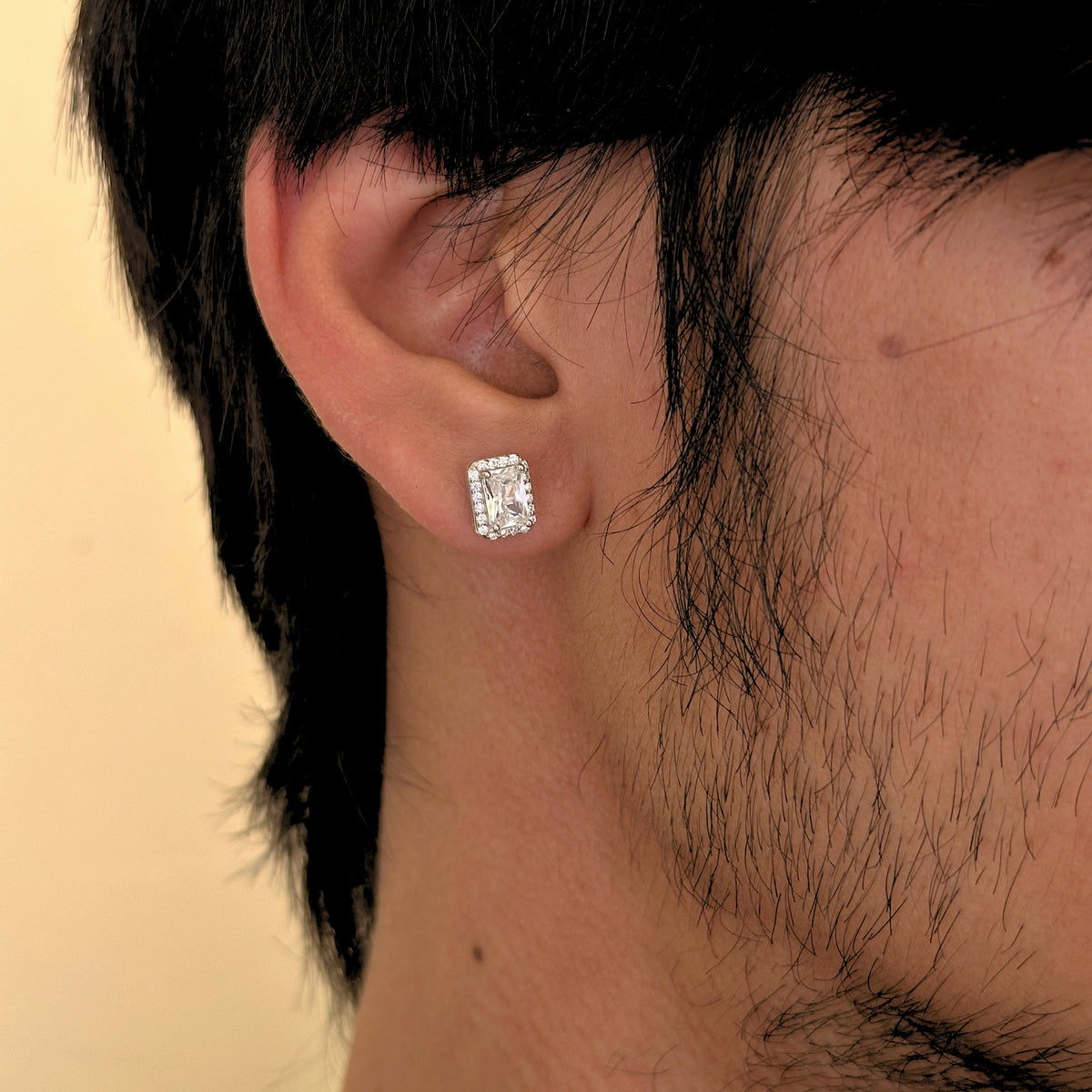 Egil Men's Silver 925 Diamond Studs
