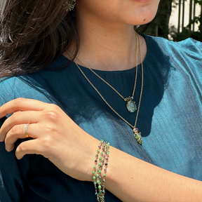 Siu Tourmaline 18k Gold Plated Silver 925 Necklace
