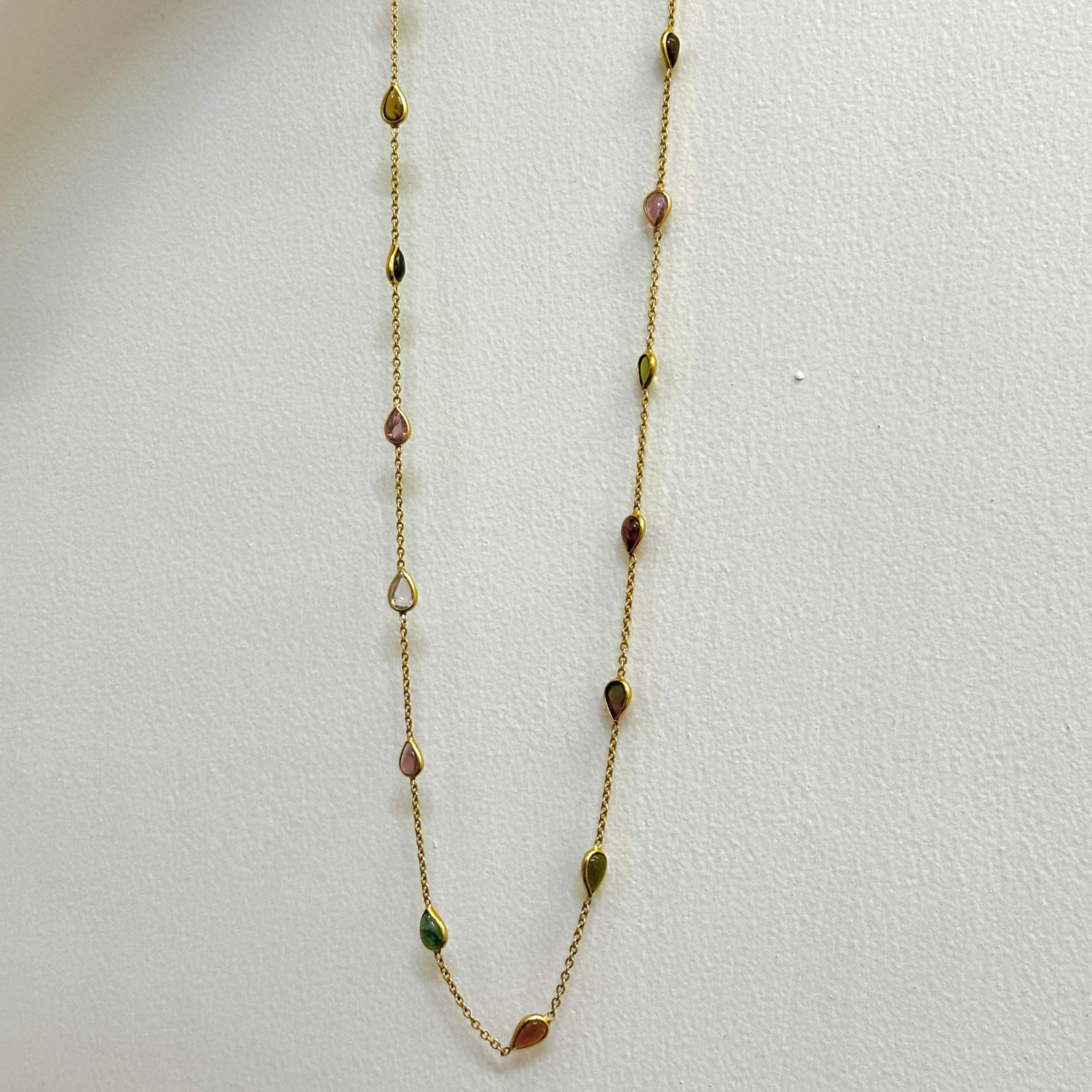 Zuri Tourmaline 18k Gold Plated Silver 925 Necklace
