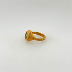 Figment Peridot Gold Plated Silver 925 Ring
