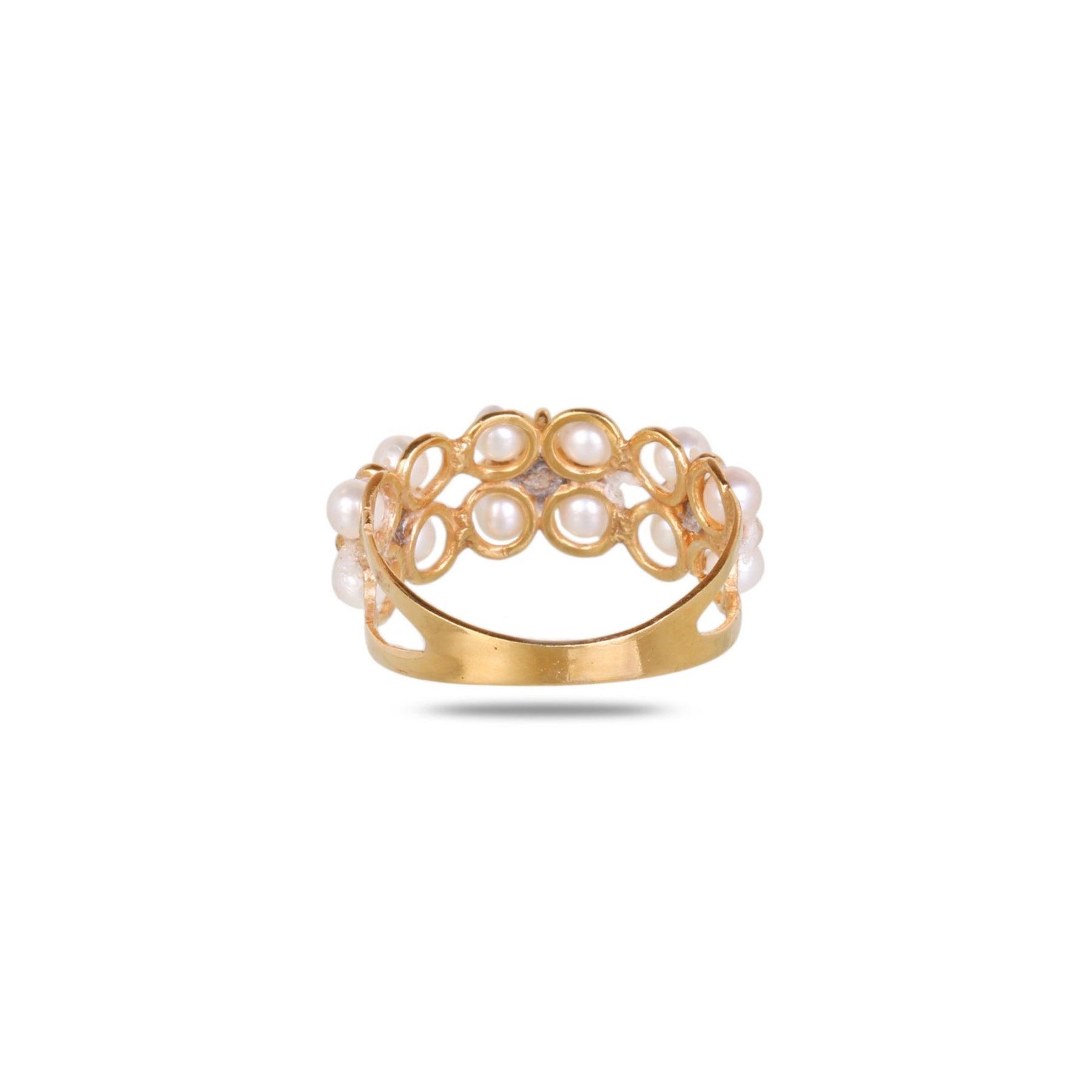 Anaya 18K Gold Plated Silver 925 Pearls Ring