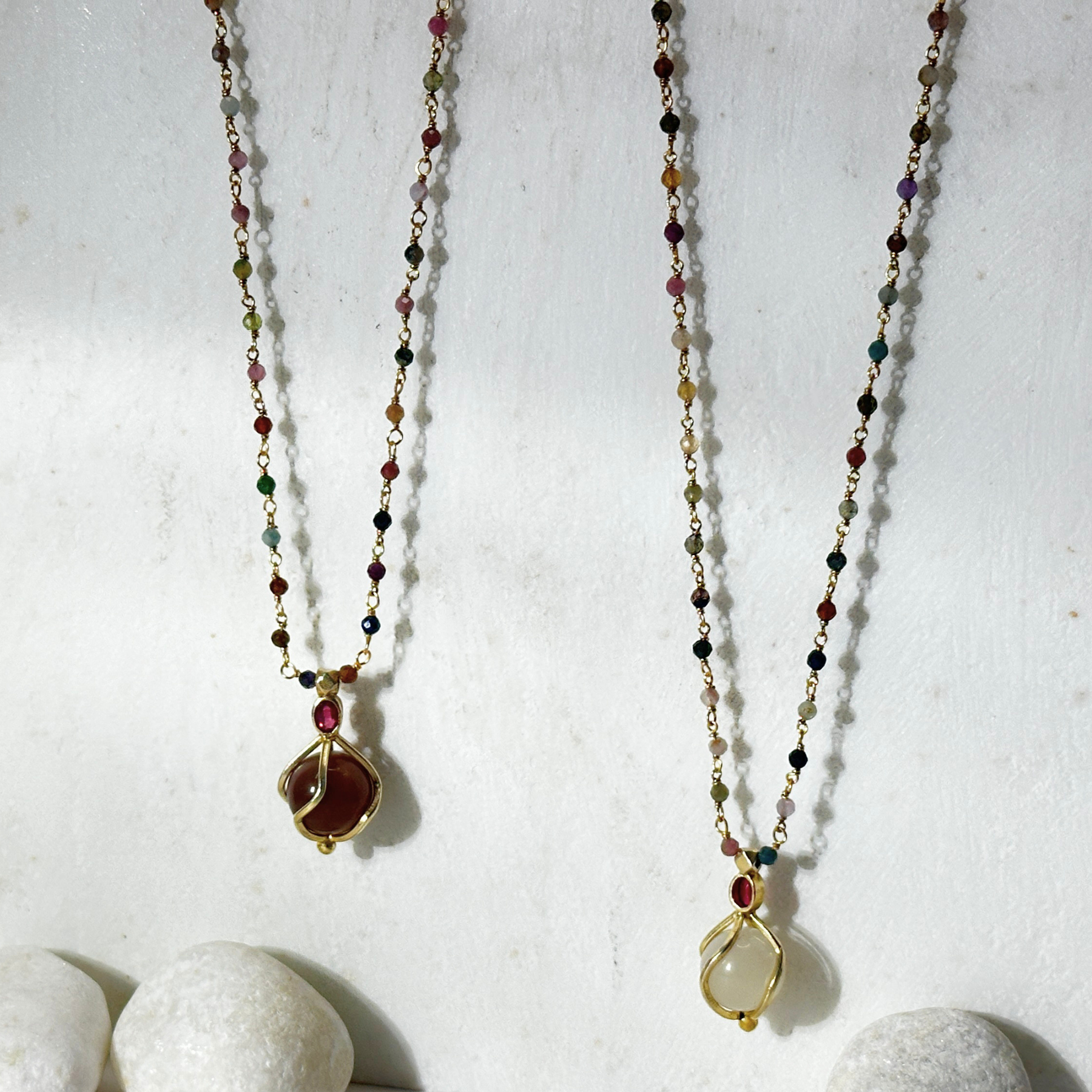 Naeo Agate 18k Gold Plated Silver 925 Pendant
