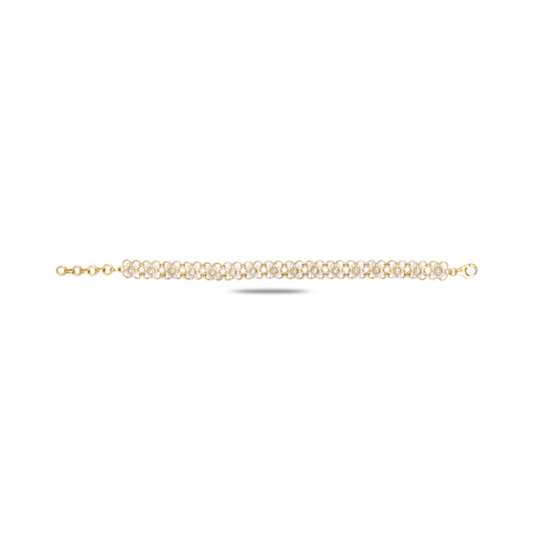 Griyam 18K Gold Plated Silver 925 Pearl Bracelet