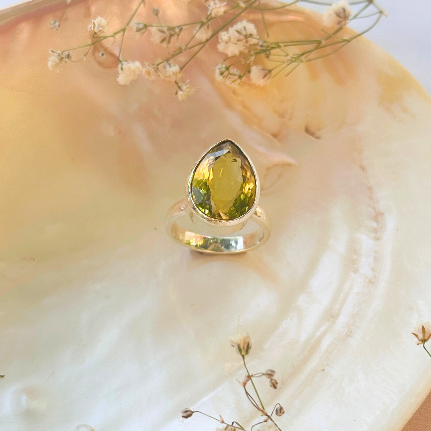 Yao Lemon Quartz silver 925 Pendant