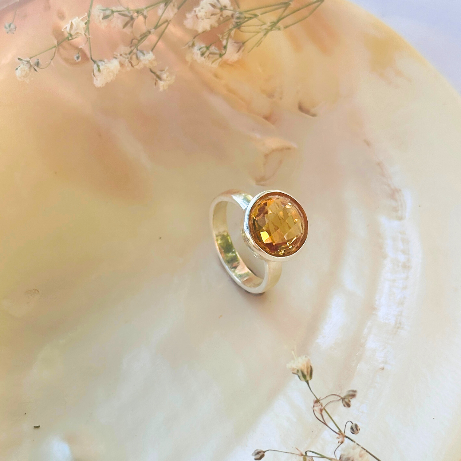 Rnu Citrine Silver 925 Pendant