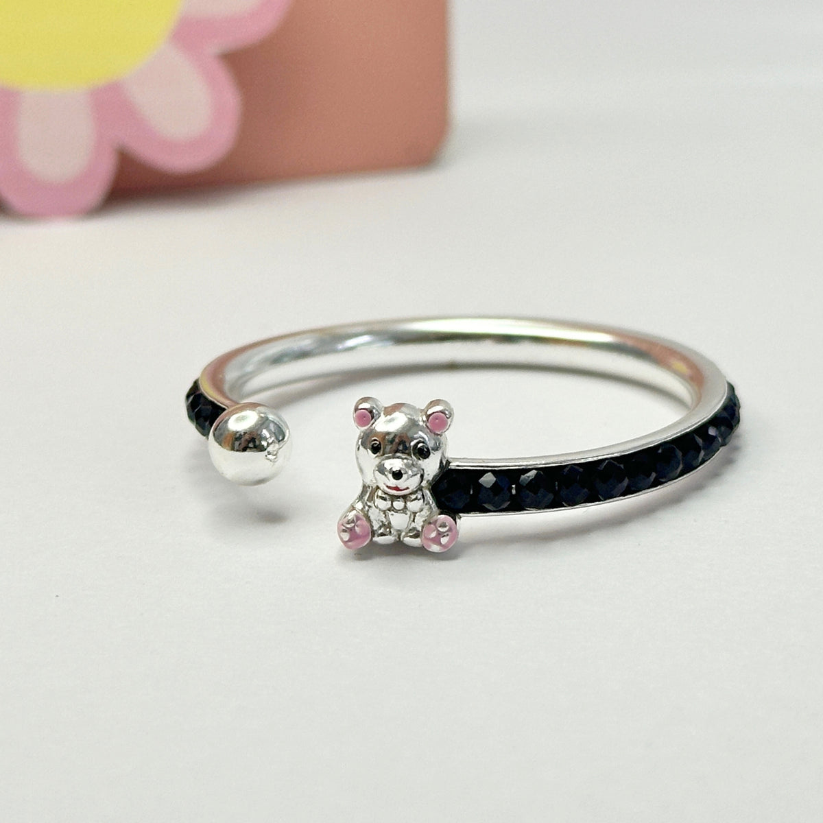 Teddy Silver 925 Kids Nazar Bangle