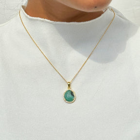 Tanisha Emerald 18K Gold Plated Silver 925 Pendant