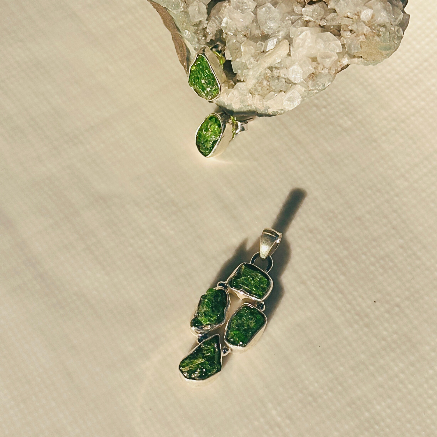 Nuri Peridot Silver 925 Earrings