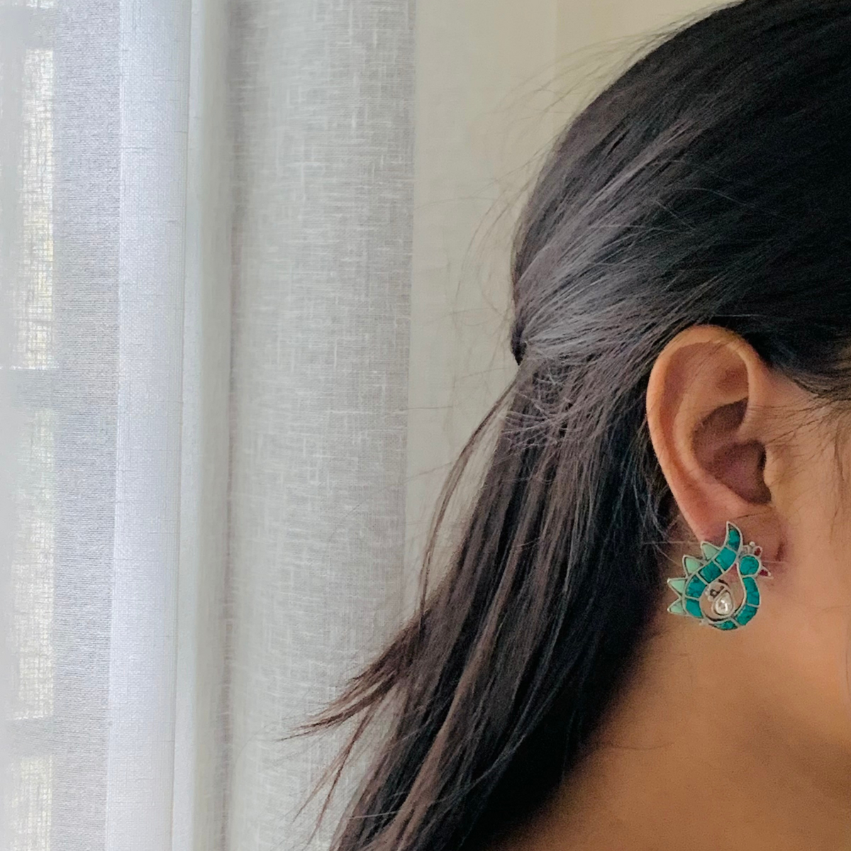 Nandini Turquoise stud earrings