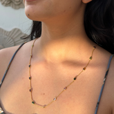 Zuri Tourmaline 18k Gold Plated Silver 925 Necklace
