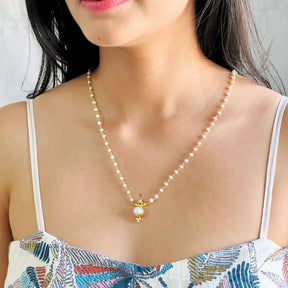Smiggle Pearl 18K Gold Plated Silver 925 Necklace