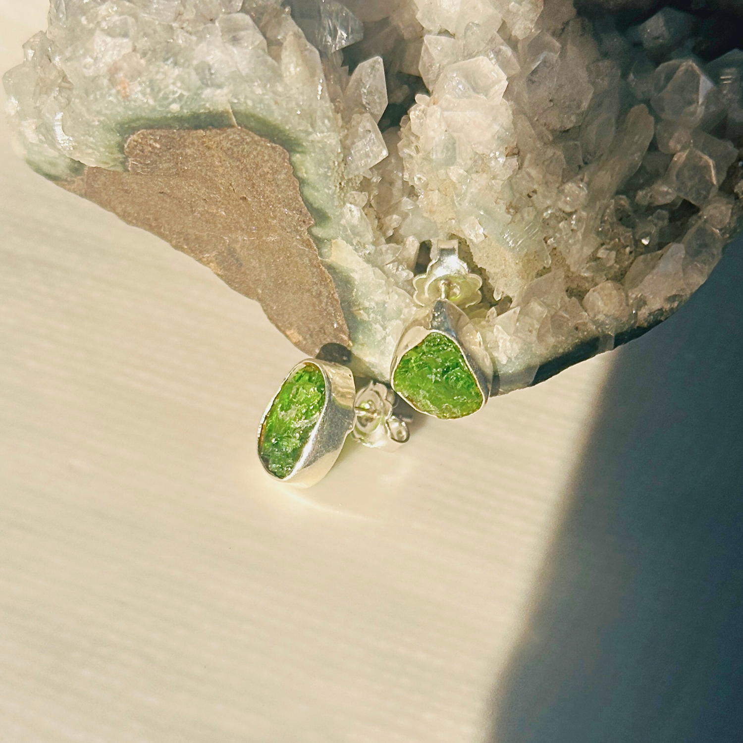 Nuri Peridot Silver 925 Earrings