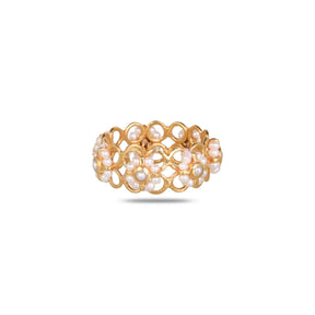 Niena 18K Gold Plated Silver 925 Pearls Ring