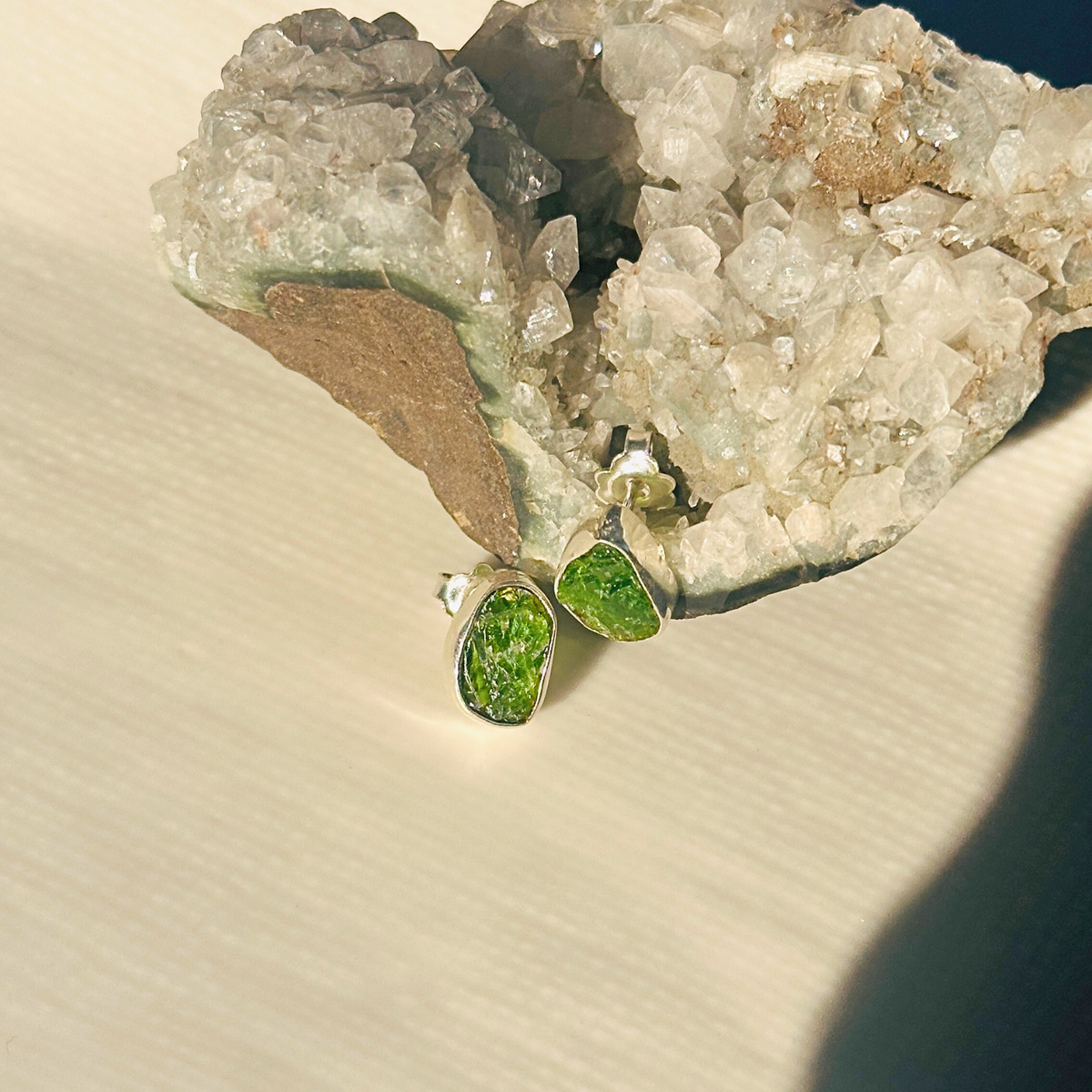 Nuri Peridot Silver 925 Earrings