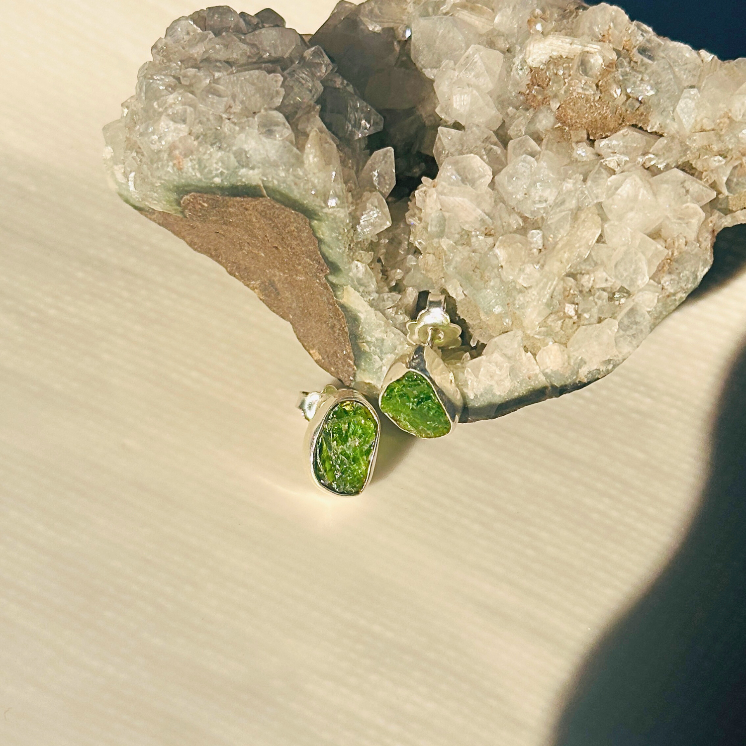 Nuri Peridot Silver 925 Earrings