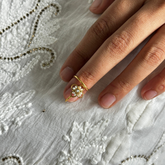 Vani 18K Gold Plated Silver 925 Pearl Nail Rings