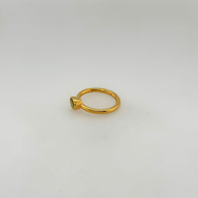 Misty Peridot Gold Plated Silver 925 Ring