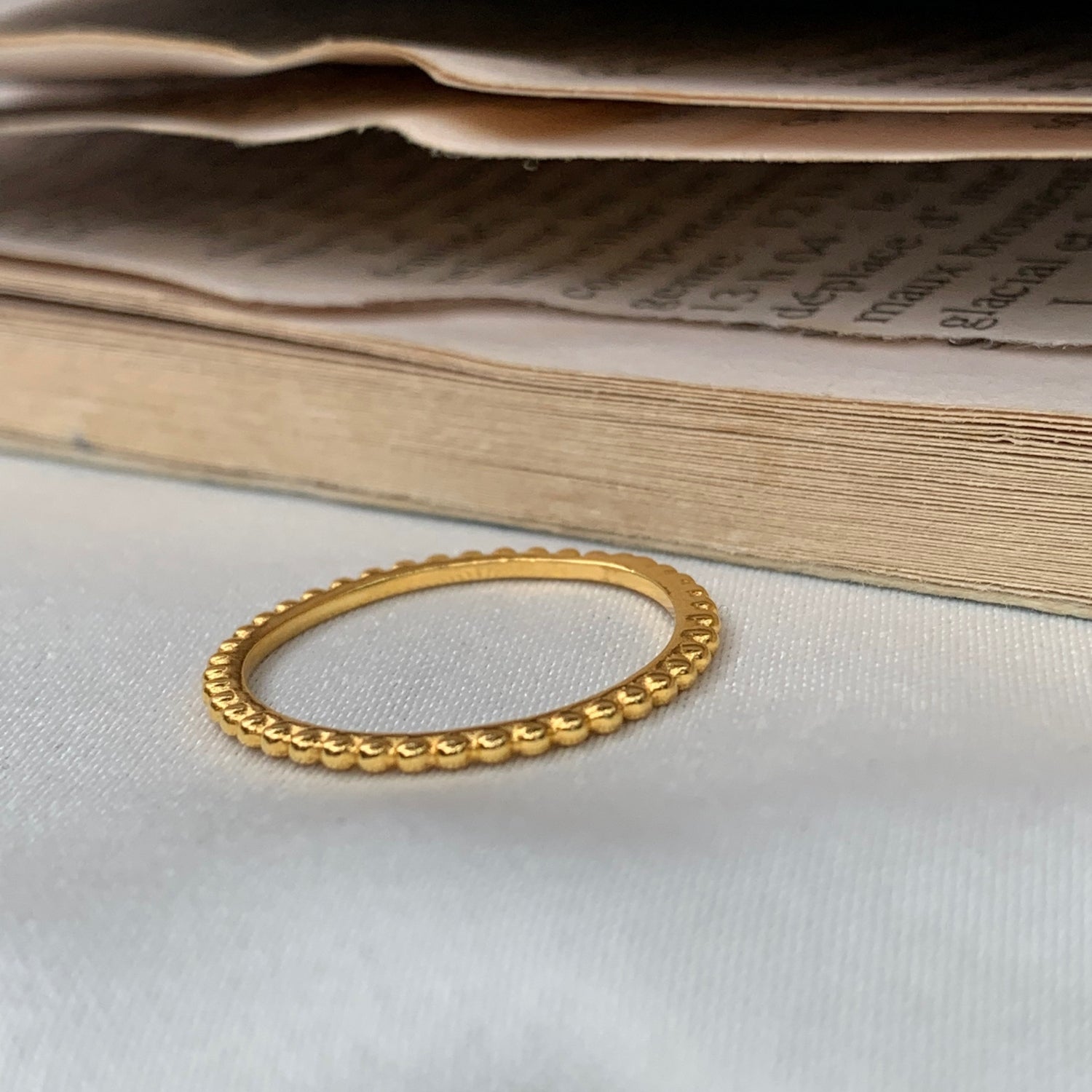 Sunrise Gold Plated Silver 925 Ring Stack