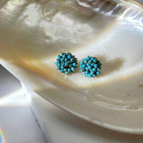 Haro Turquoise 18k Gold Plated Silver 925 Earring