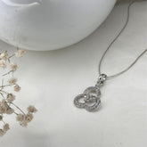 Beauteous Diamond Silver 925 Flower Pendant