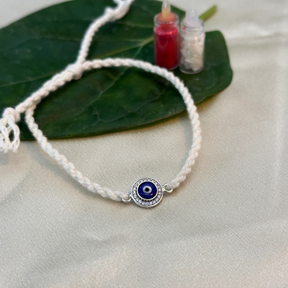 Evil Eye Silver Bracelet Rakhi