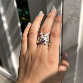 Semblance Unique Silver 925 Ruby Ring