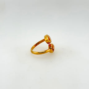 Calypso Citrine Gold Plated Silver Ring