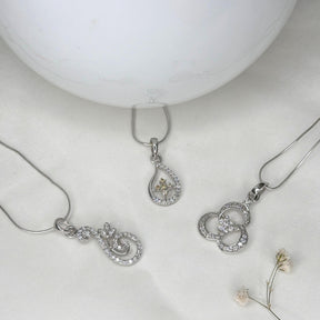 Isolde Silver 925 Diamond Pendant