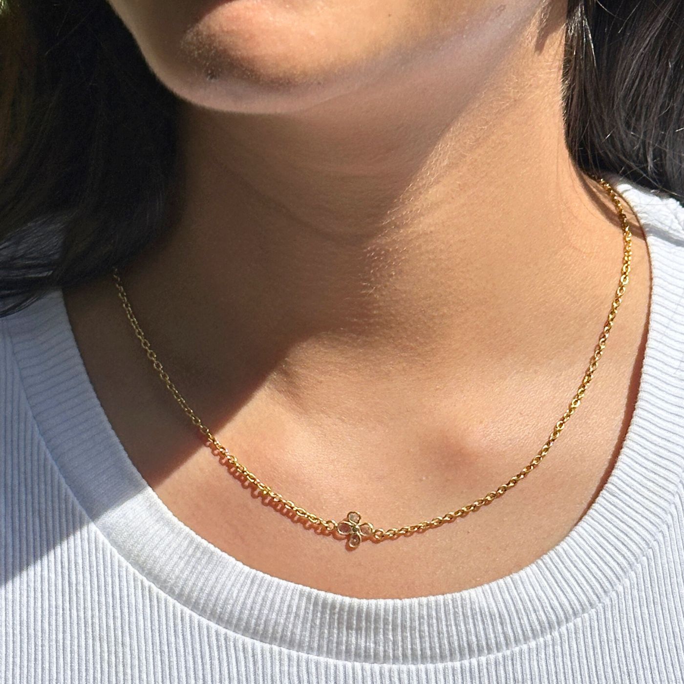 Elara Diamond Gold Plated Silver 925 Necklace