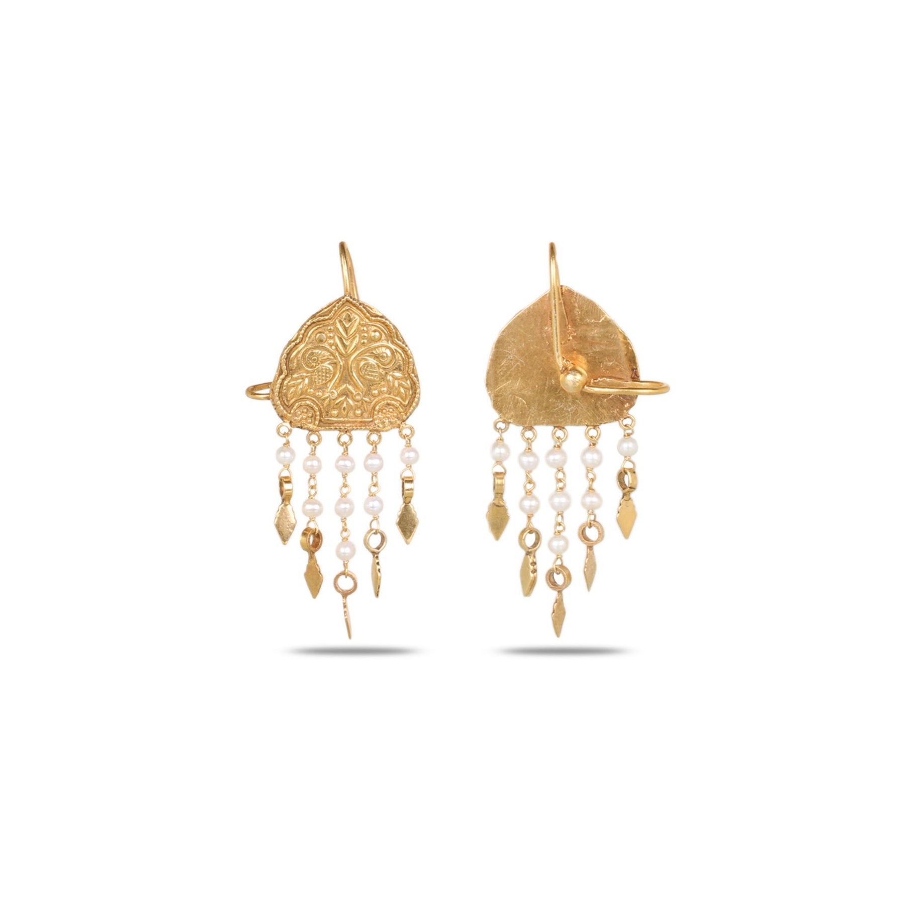 Noor 18K Gold Plated Silver 925 Pearl Earcuffs