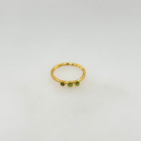 Celeste Peridot Gold Plated Silver 925 Ring