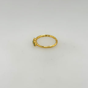 Celeste Peridot Gold Plated Silver 925 Ring