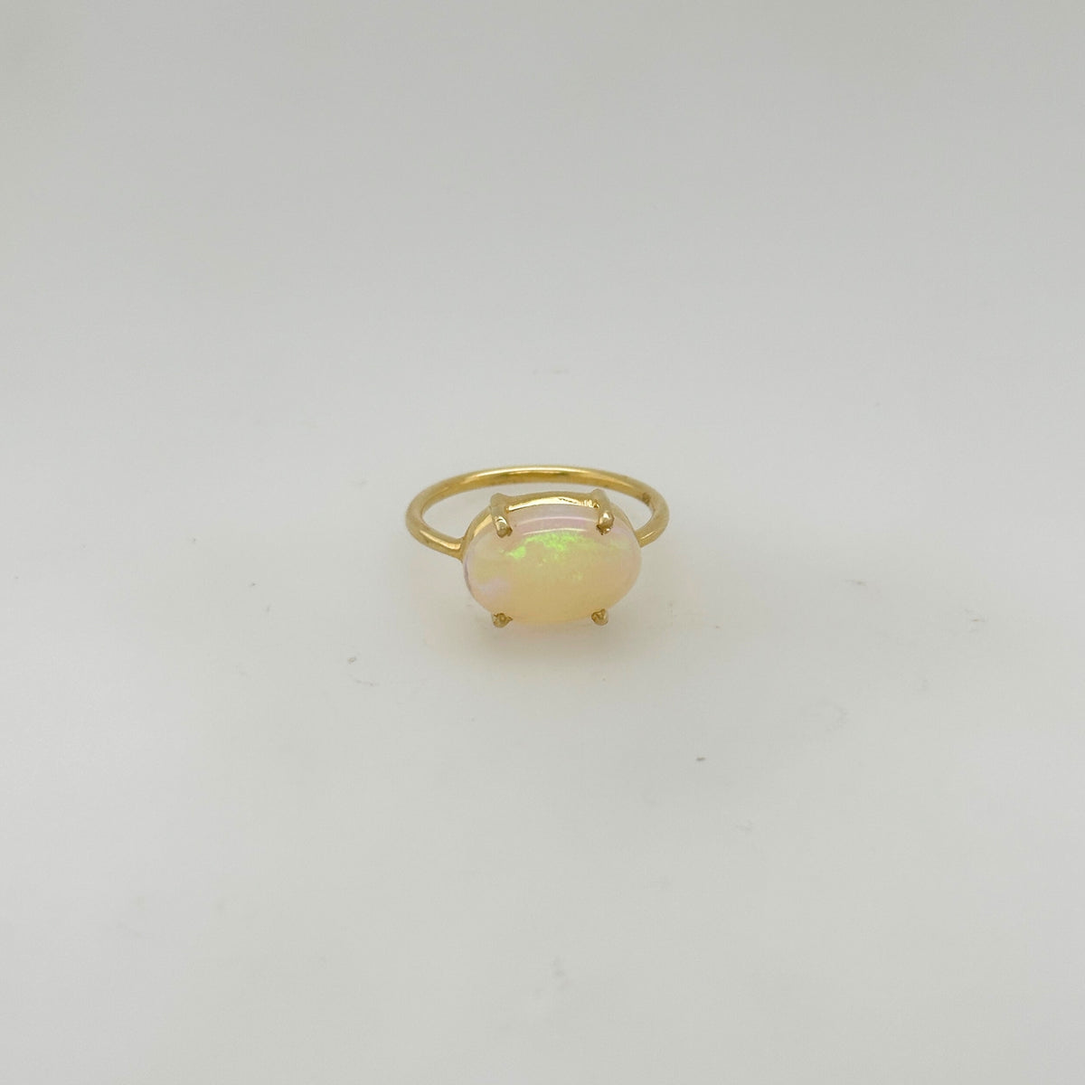 Elara Opal Gold Plated Silver Ring