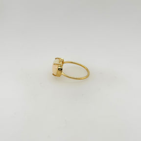 Elara Opal Gold Plated Silver Ring