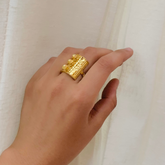 Nishaan Gold Plated Silver Ring