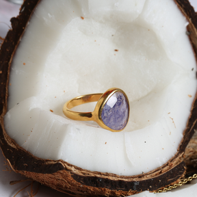 Meadow Tanzanite Gold Plated Silver 925 Ring