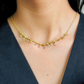 Ranlex Diamond & Pearl 18K Gold Plated Silver 925 Necklace