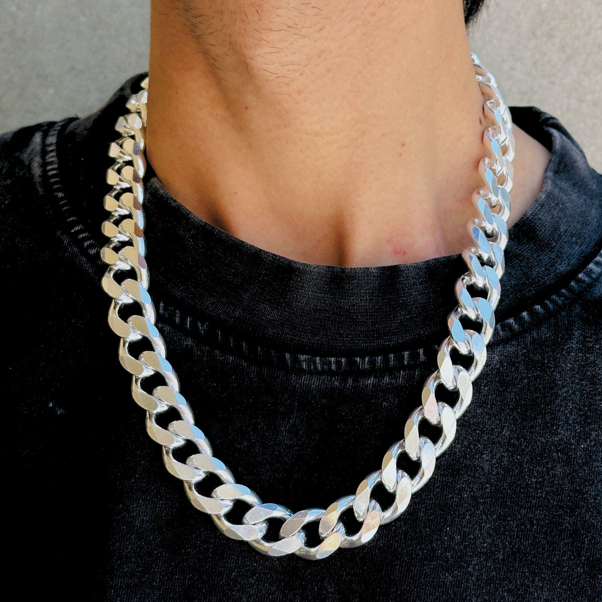 Keith Cuban Silver 925 Chain Necklace