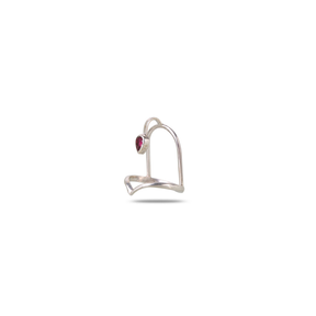 Amoda Ruby Silver 925 Nail Ring